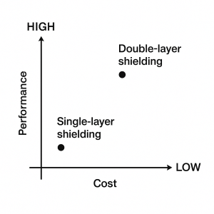 Blindaje de una capa frente a blindaje de doble capa Blindaje de una capa frente a blindaje de doble capa 2